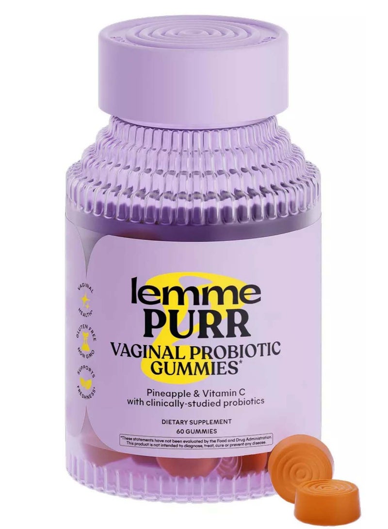 Lemme Vaginal Probiotic Gummies, Pineapple, 60 Gummies - Image 1